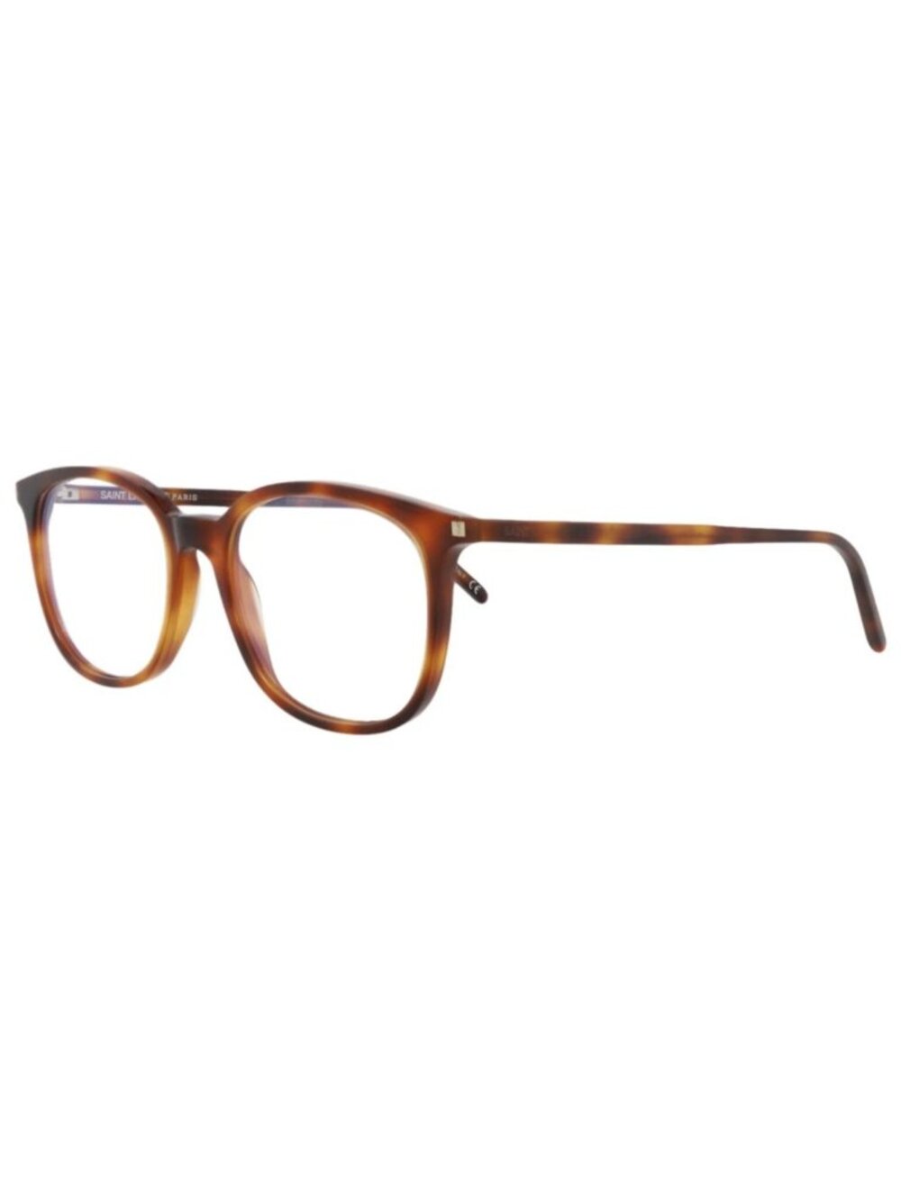 New Saint Laurent Women's Eyeglasses Round Oval Acetate Frame Havana Havana